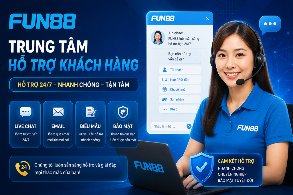 Trung tâm hỗ trợ khách hàng Fun88