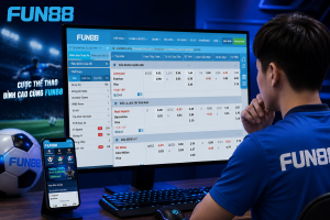 Người chơi theo dõi bảng kèo bóng đá trên Fun88
