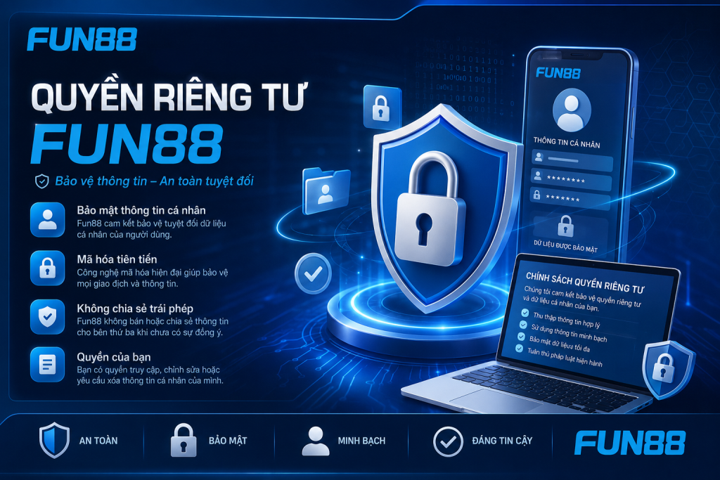Giao diện quyền riêng tư Fun88