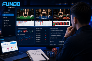 Người chơi đang phân tích bàn Casino Live