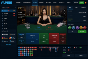 Giao diện Casino Live Fun88